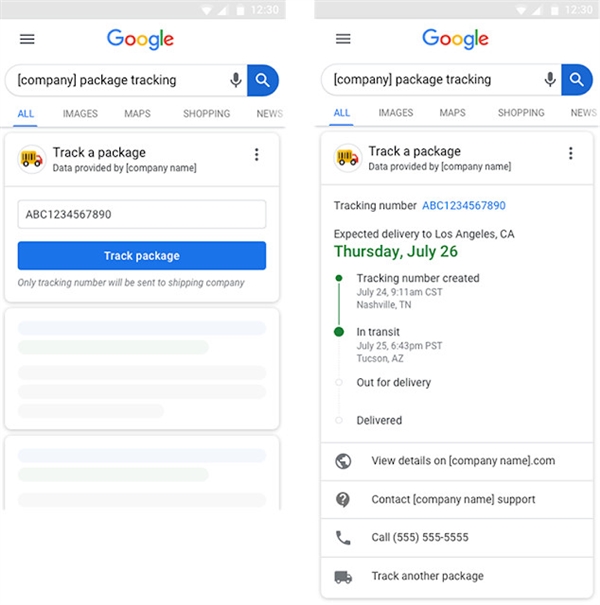 谷歌搜索将支持直接查询物流单号 网友：百度早有了